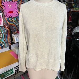 Isabel Marant Cream Heather Cotton & Wool Crew Neck Sweater